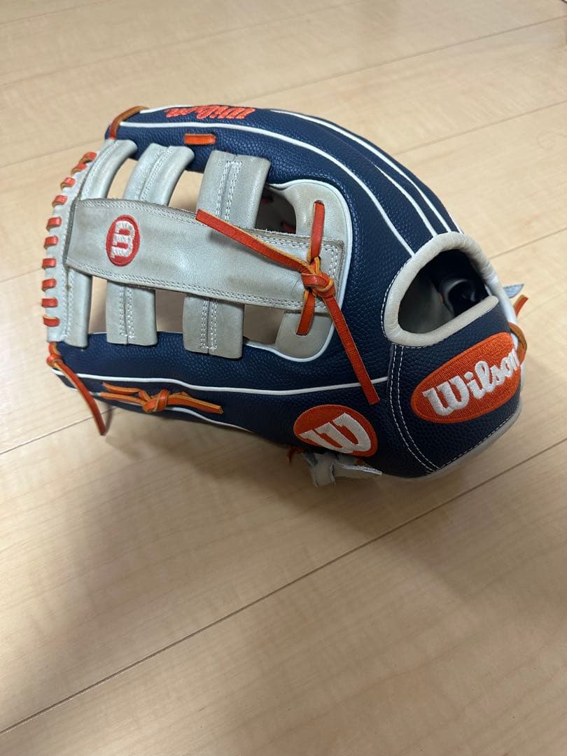 Wilson 軟式グローブ ネイビー/オレンジ