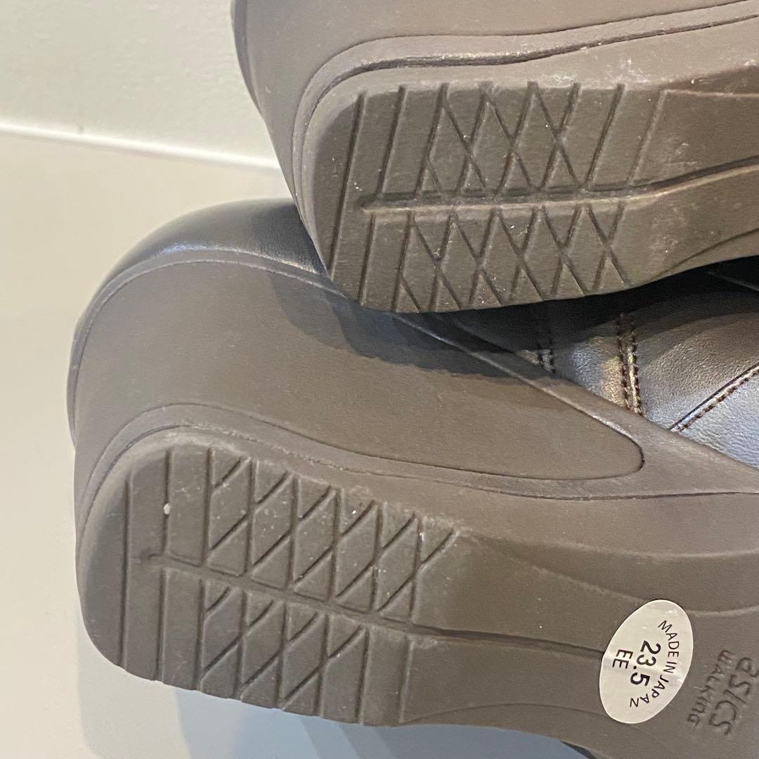 【極美品】asics pedara ウォーキング レザーショートブーツ 23.5