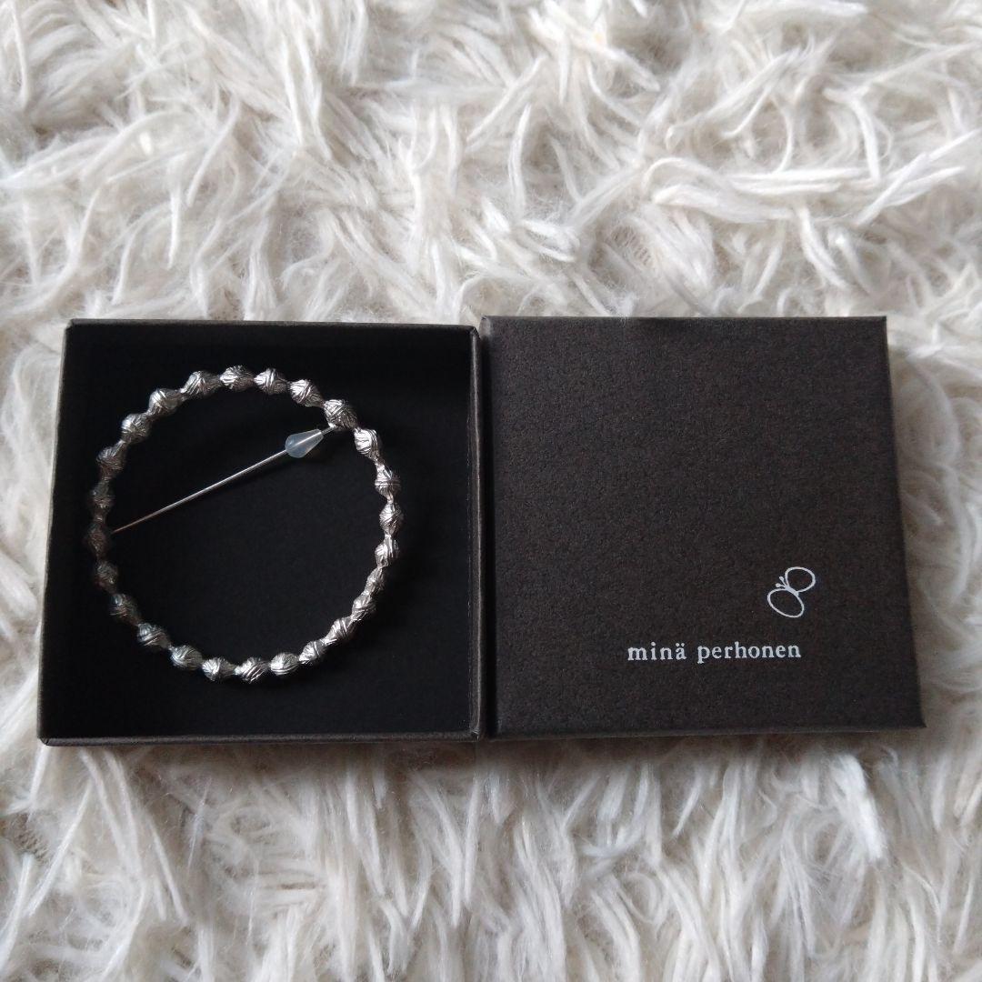ミナペルホネン　タンバリン ブローチ　シルバー　tambourine