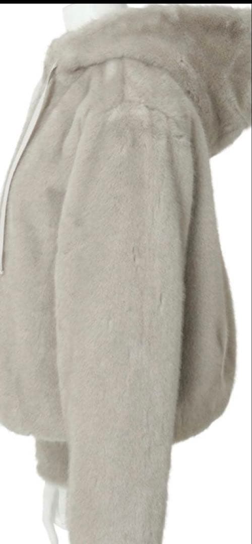 JUSGLITTY ダブルジップ ファーパーカー グレージュ M 美品