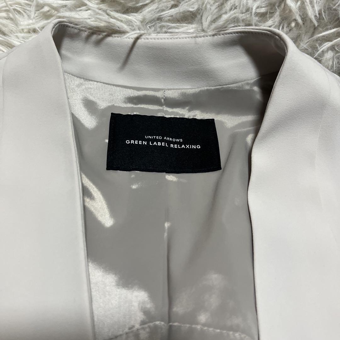 UNITED ARROWS スカートセット ライトグレー　ノーカラー ストレッチ