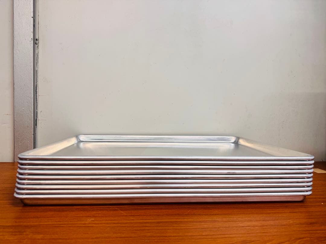 業務用 アルミ製 天板 トレー 9枚セット 約60×40cm 中古
