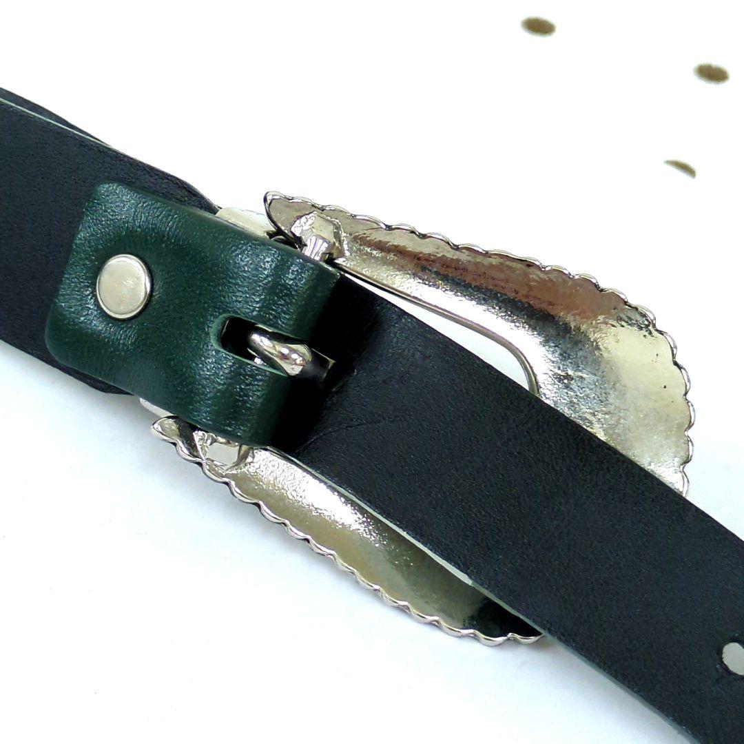 TOGA PULLA トーガプルラ ダブルバックルベルトグリーン 65～67.5