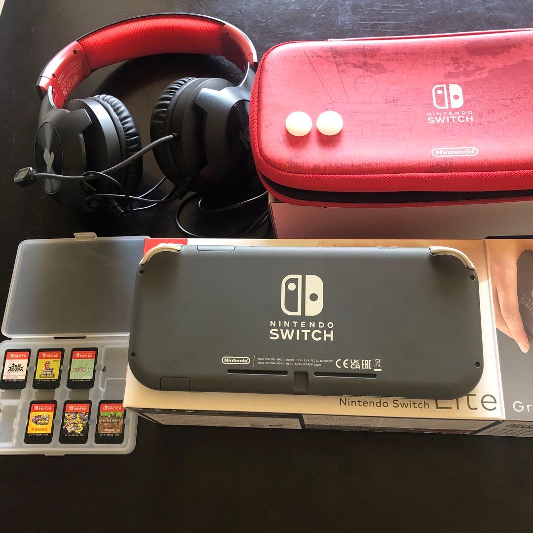 Nintendo Switch Lite グレー ヘッドフォンカセットスイッチ