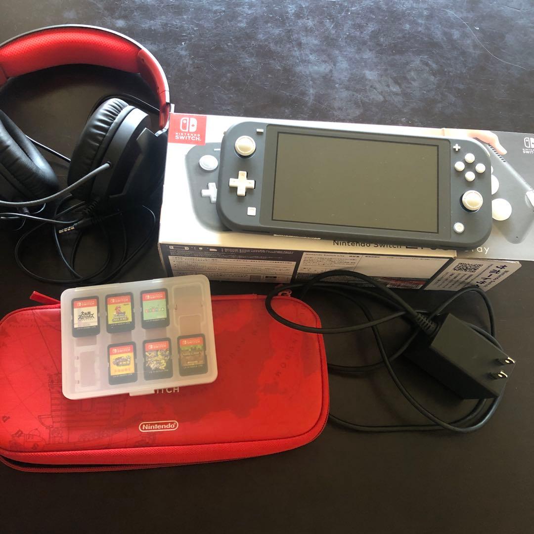 Nintendo Switch Lite グレー ヘッドフォンカセットスイッチ