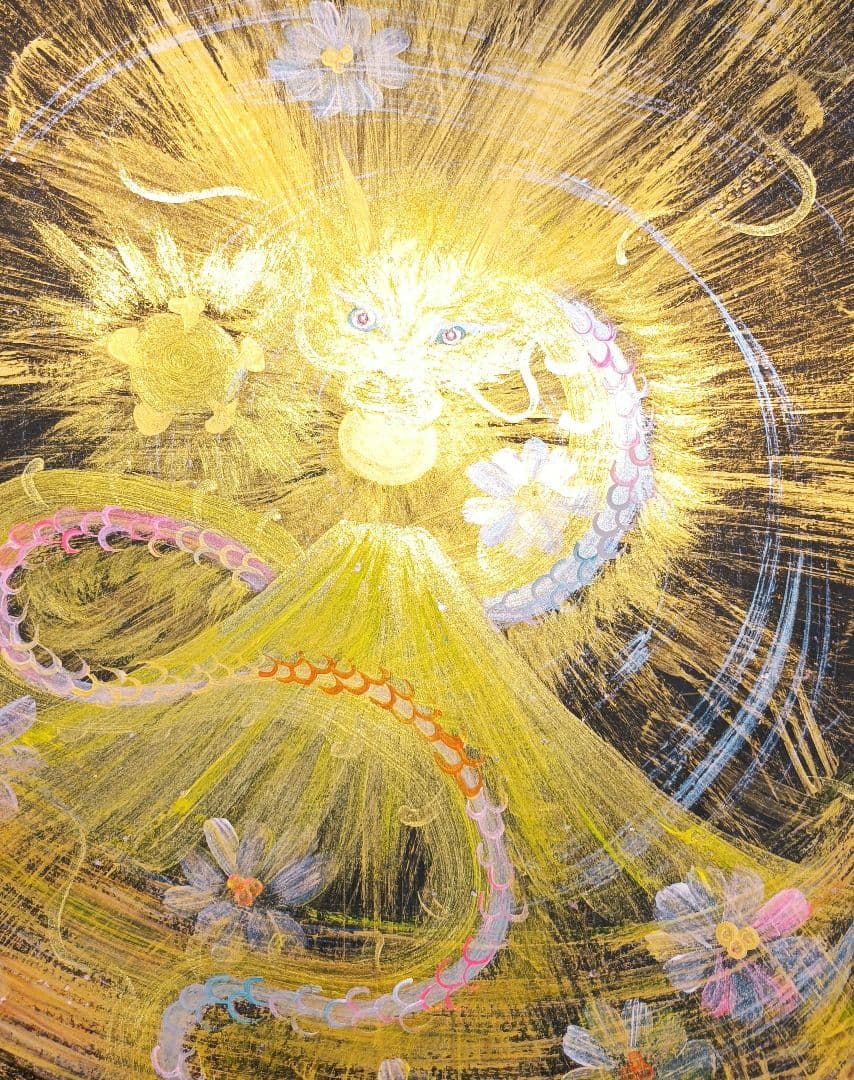 開運絵画　❀黄金龍錬金術❀再販不可限定品