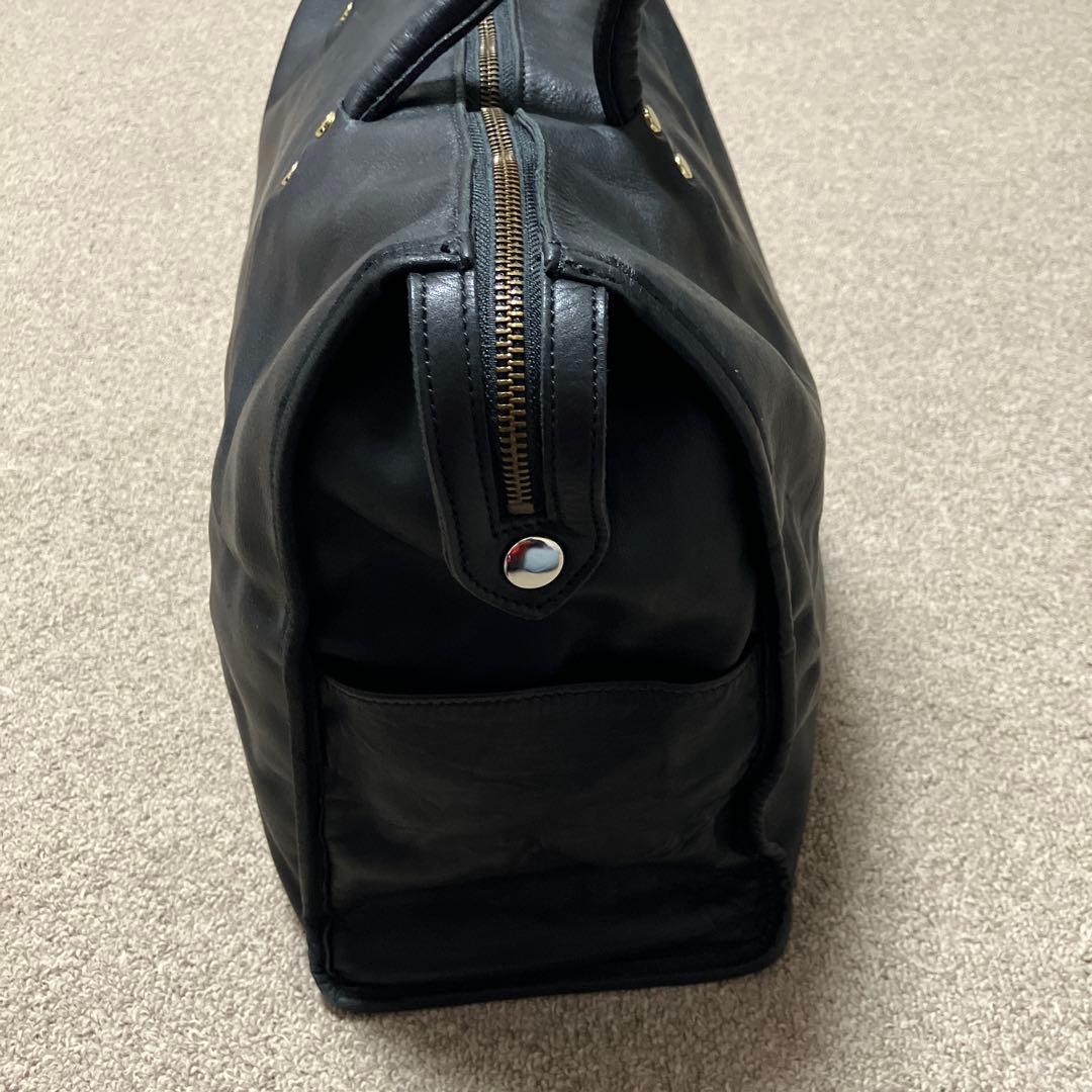 交渉可！ソメスサドル　大人メンズ ボストンバッグ　オールレザー大容量　ブラック