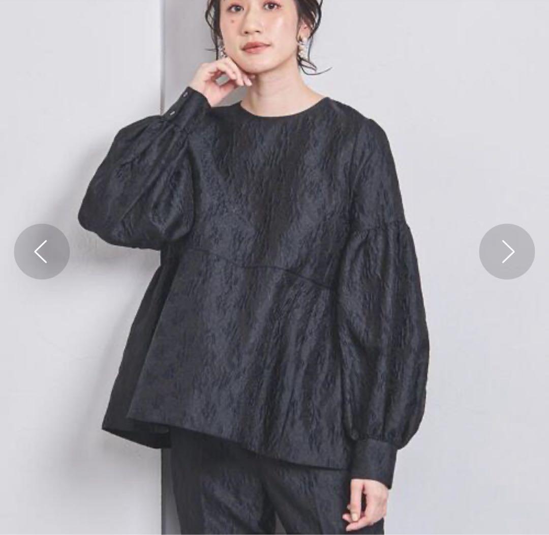 UNITED ARROWSツートーンジャガードブラウス