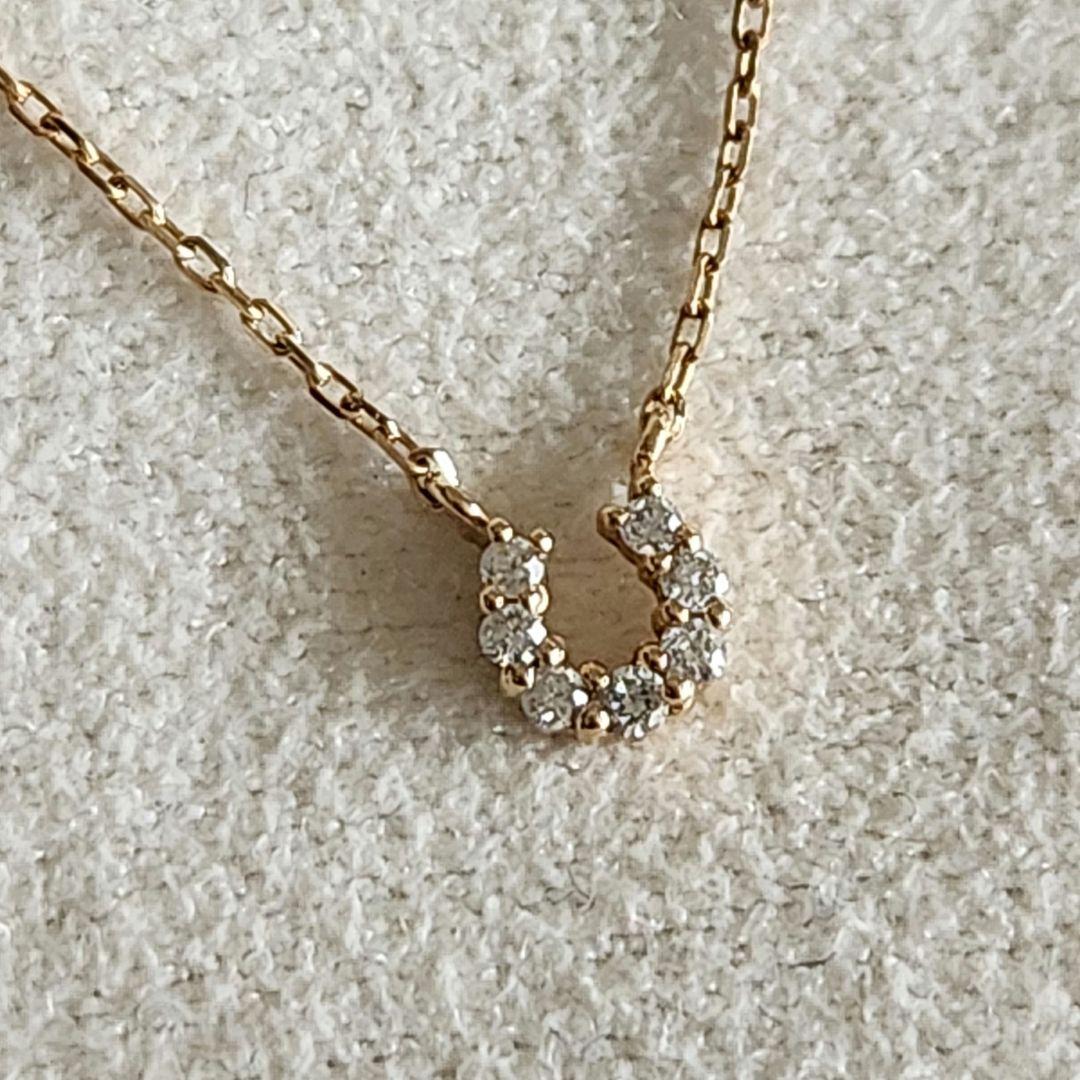 『sirius』ダイヤモンド♡ホースシュー【エテ】K10ゴールドネックレス