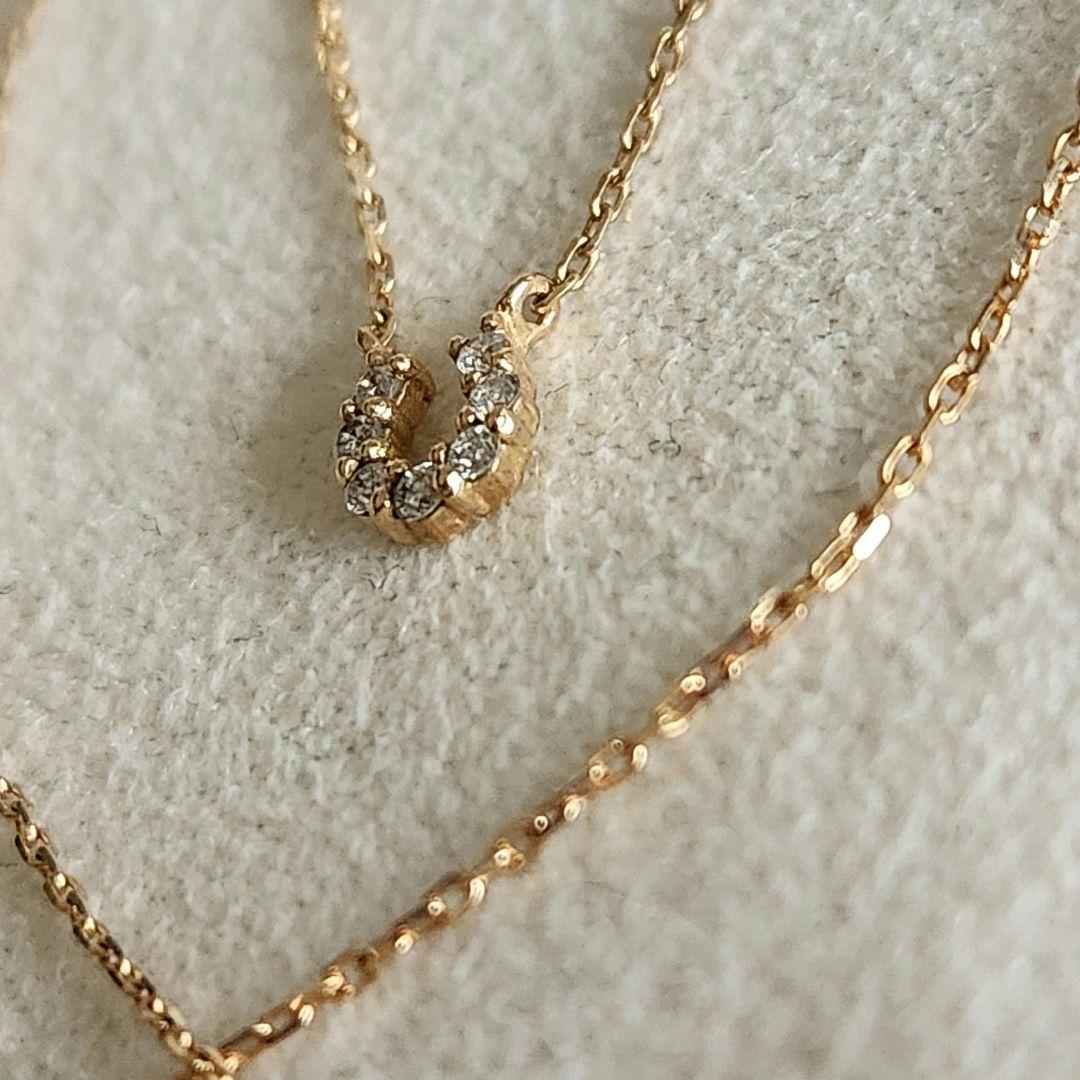 『sirius』ダイヤモンド♡ホースシュー【エテ】K10ゴールドネックレス