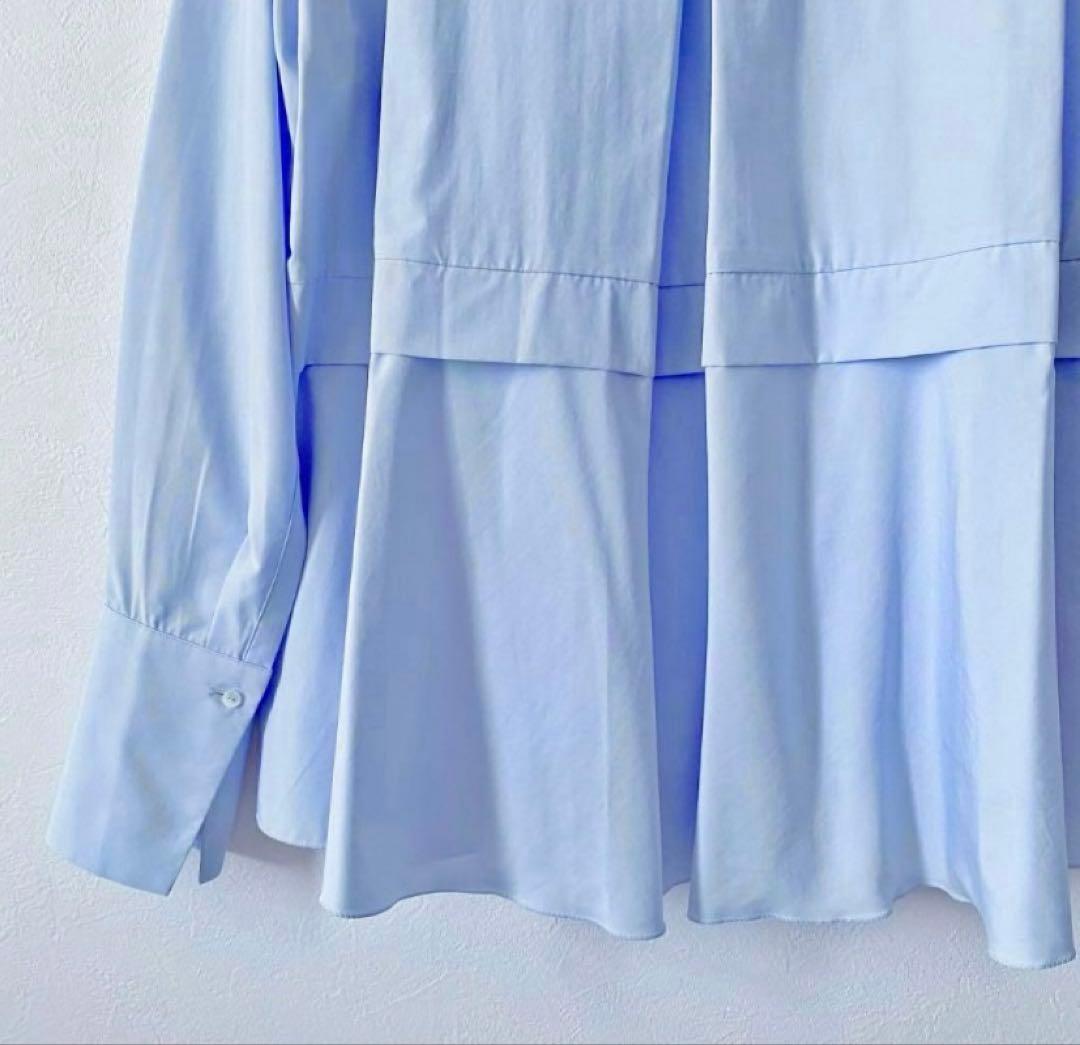 【新品・未使用】MARILYNMOON タックフリルフレアシャツ