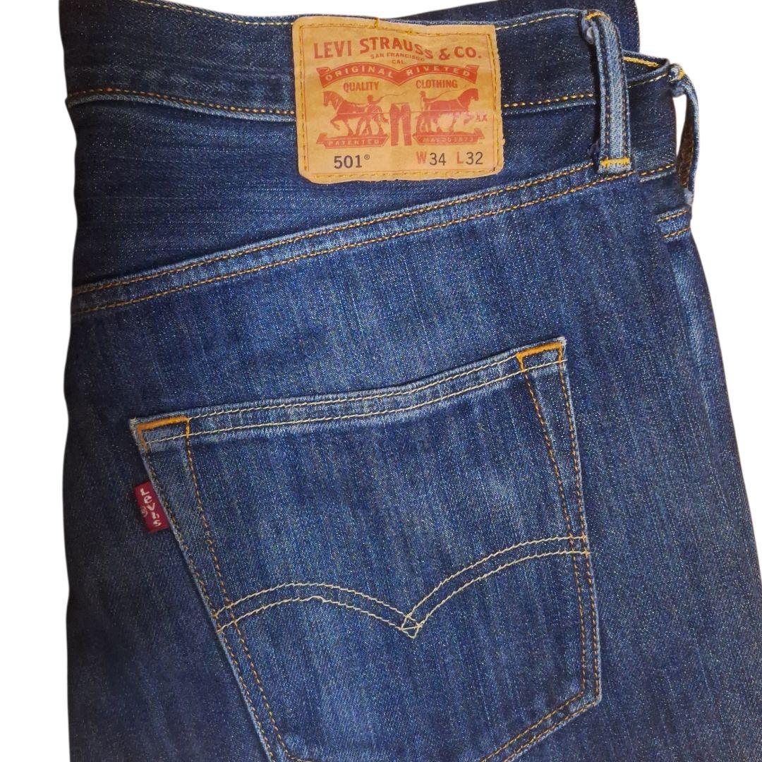 Levi's 501W34 赤耳 ストレートデニム濃紺【値下げ 金,土,日限定】