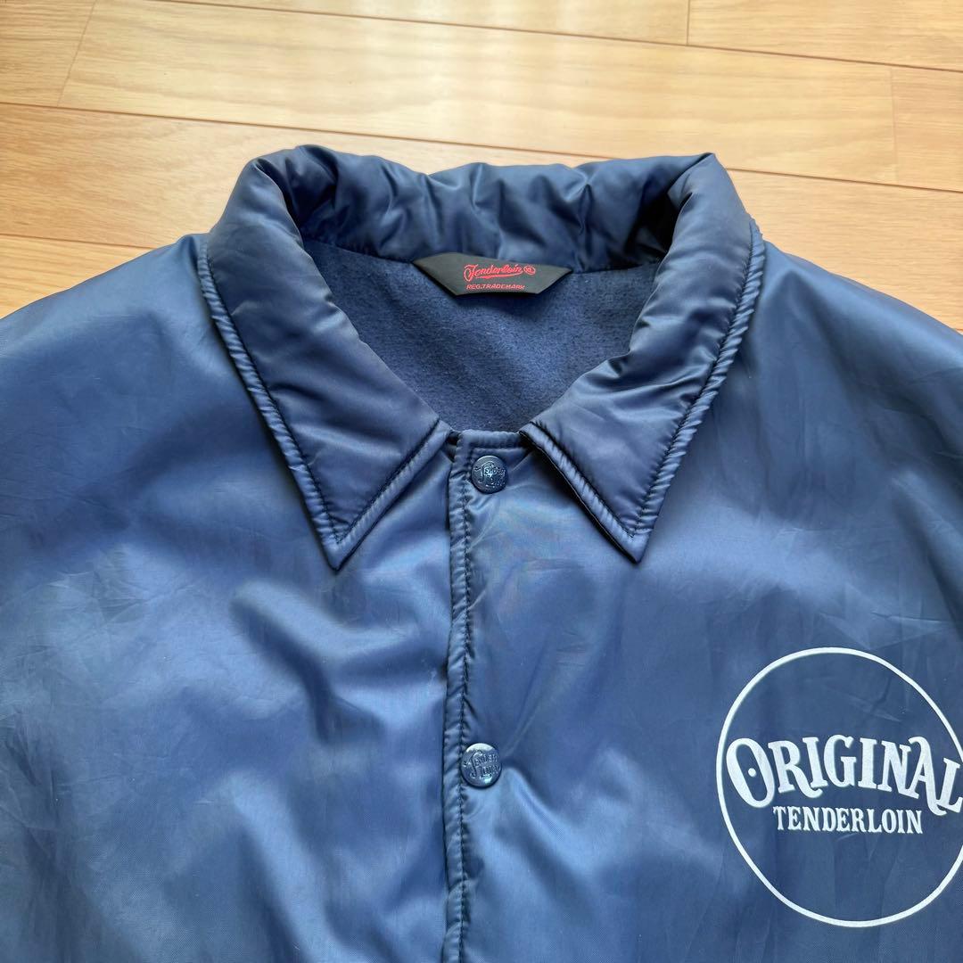 美品テンダーロインTENDERLOIN ナイロンコーチジャケット ネイビー XL