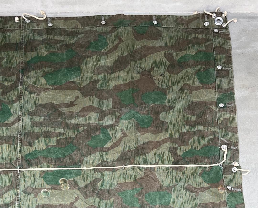 ②1942年製 スイス軍幕 スプリンターカモ ツェルトバーン ミリタリー テント