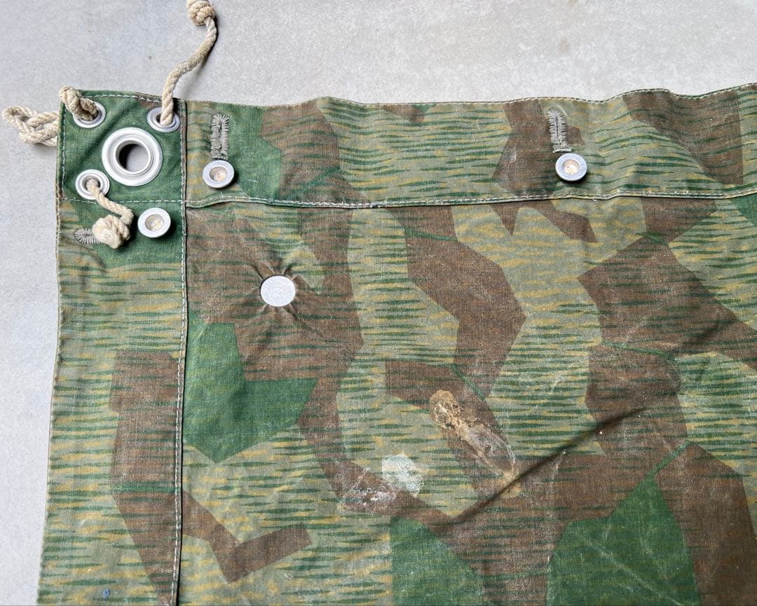 ②1942年製 スイス軍幕 スプリンターカモ ツェルトバーン ミリタリー テント