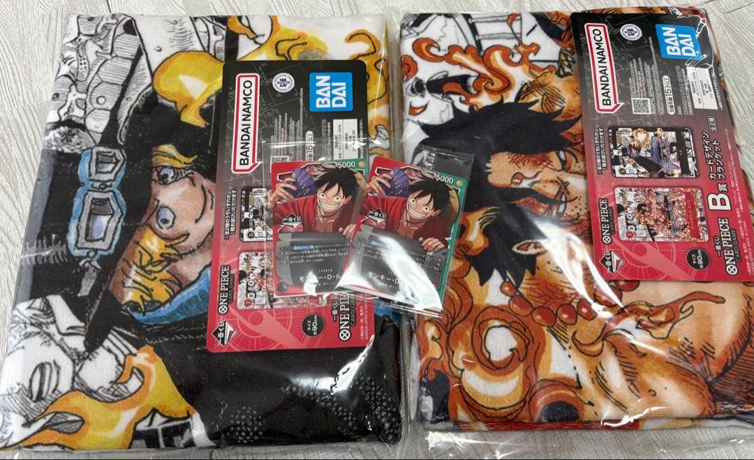 ワンピース 一番くじ プロモ2枚、B賞 ブランケット エース サボ　まとめ売り