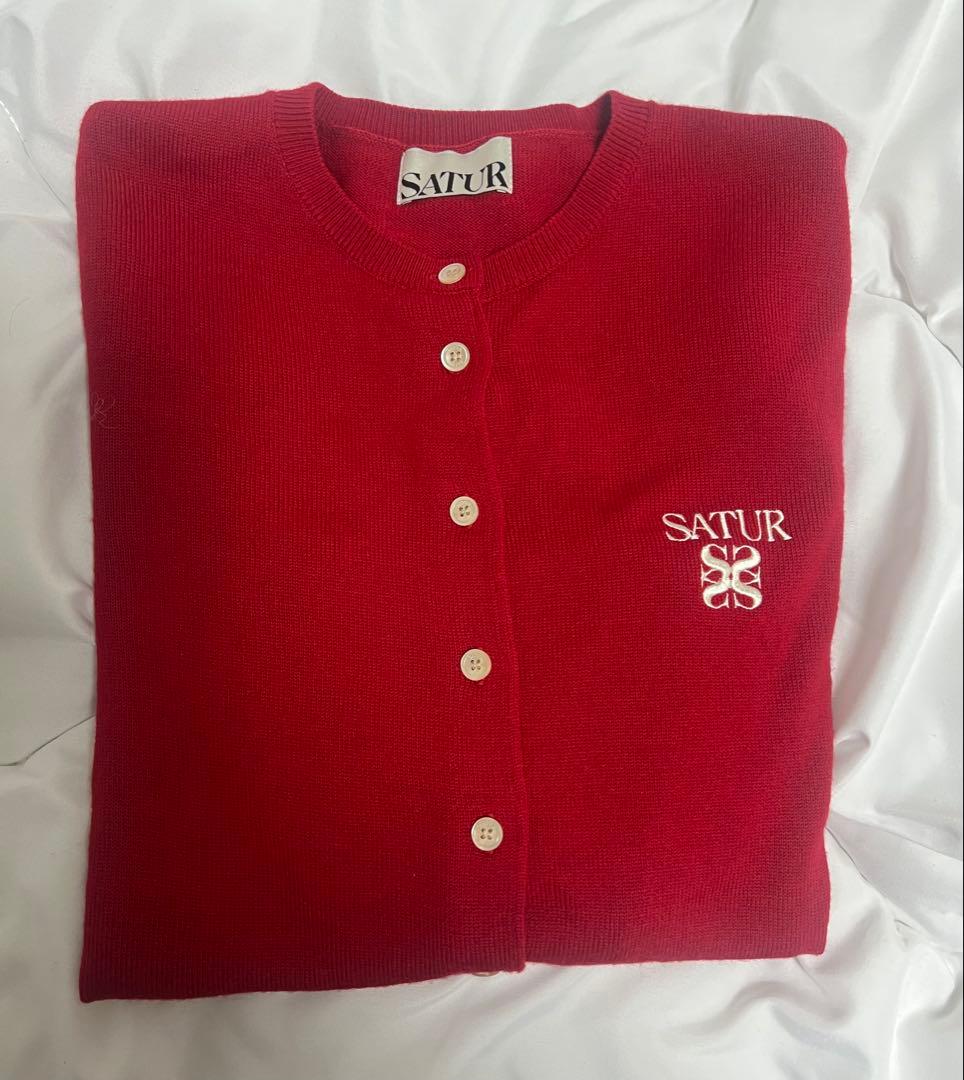 【SATUR】セター　赤カーディガン