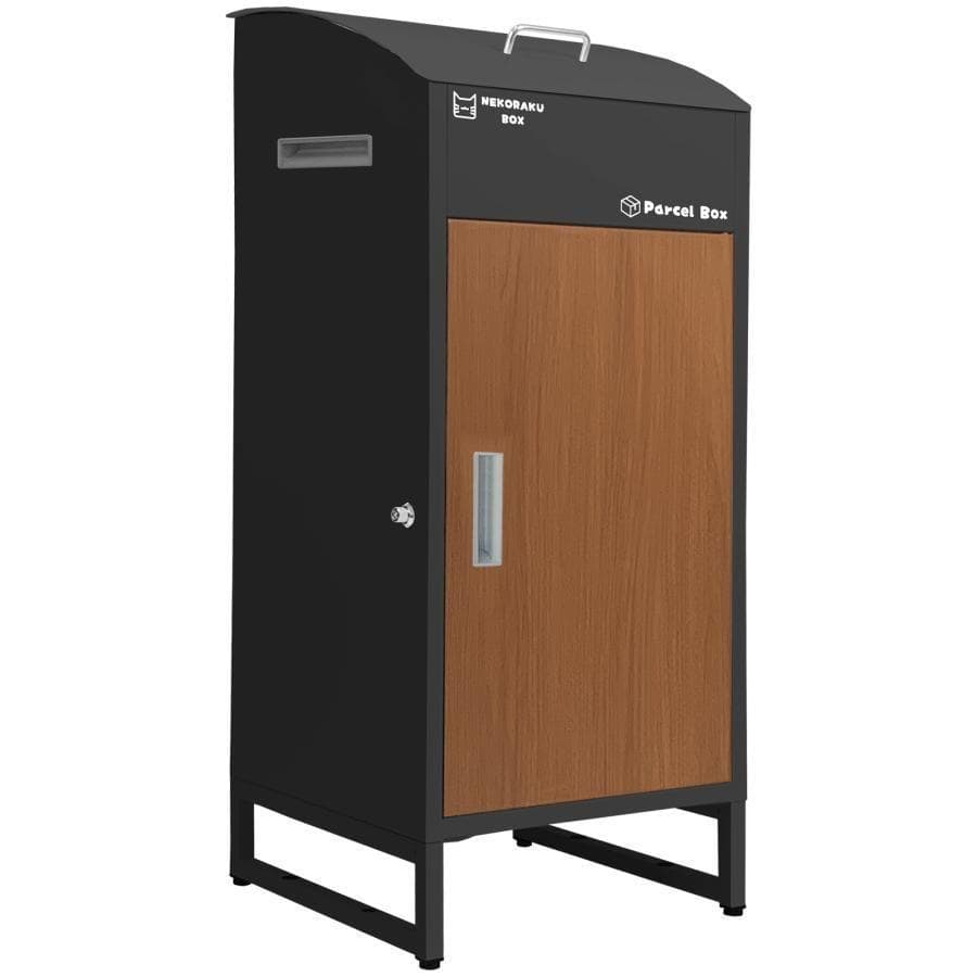宅配ボックス 戸建 後付け 大型 一体型 置き配 ブラックブラウン 1825