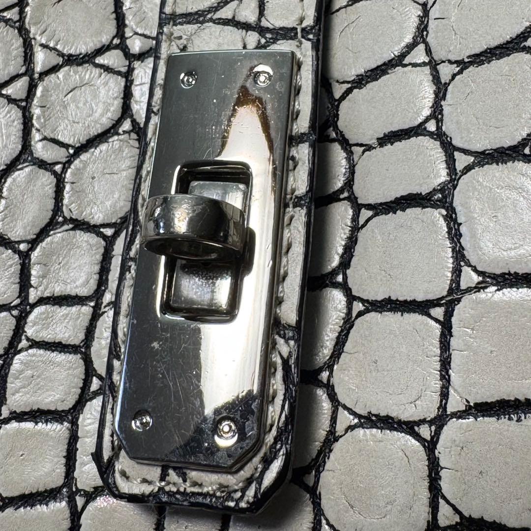 CROIXROYA クロワロワイヤル JRAクロコダイル　ハンドバッグ