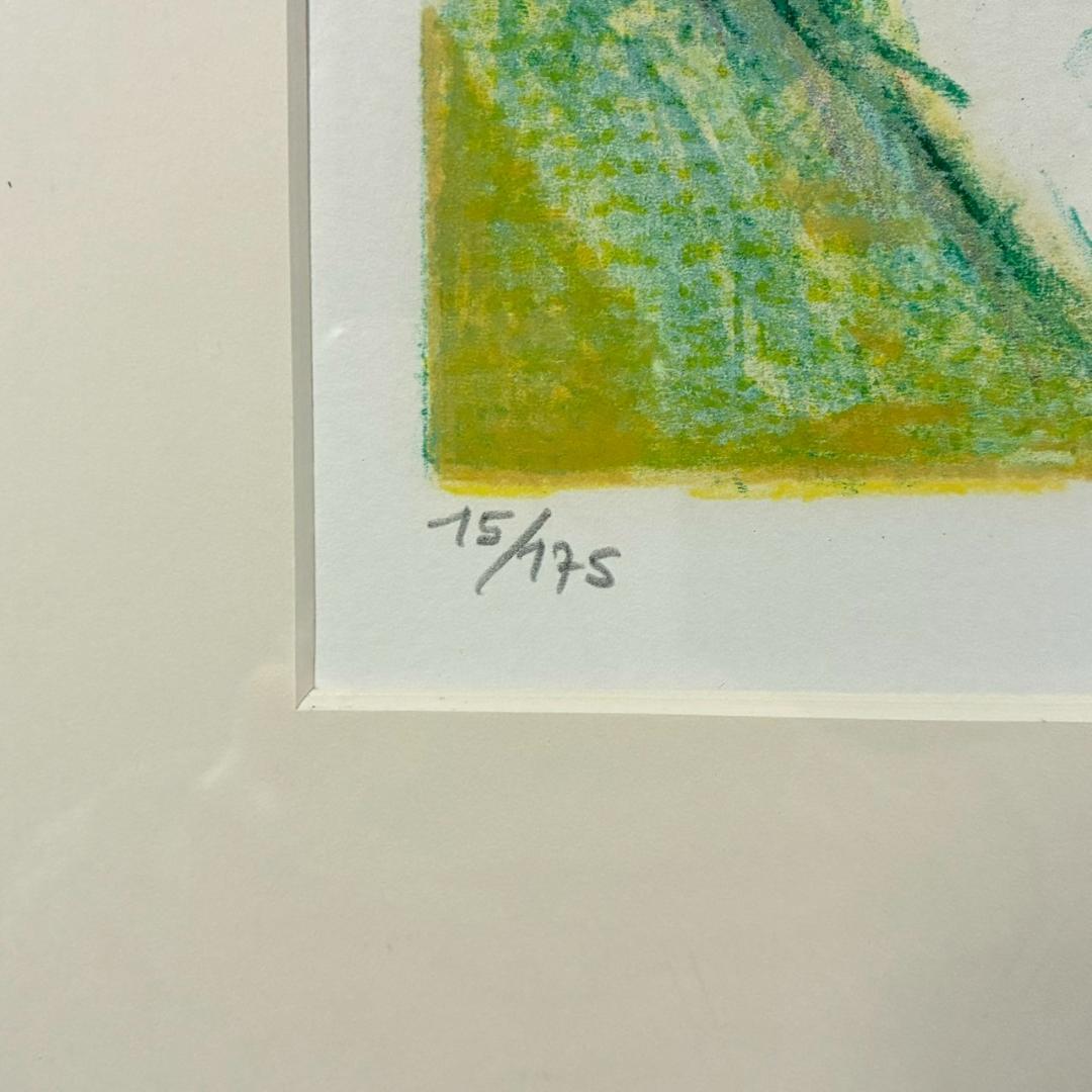 アンドレ・コタボ「赤い果物」静物 リトグラフ 直筆サイン入り 額縁入り