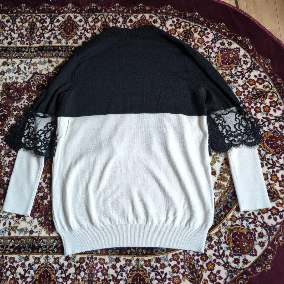 最終お値下げ　未使用　4298シズカコムロレース付きチュニック長袖2024秋冬