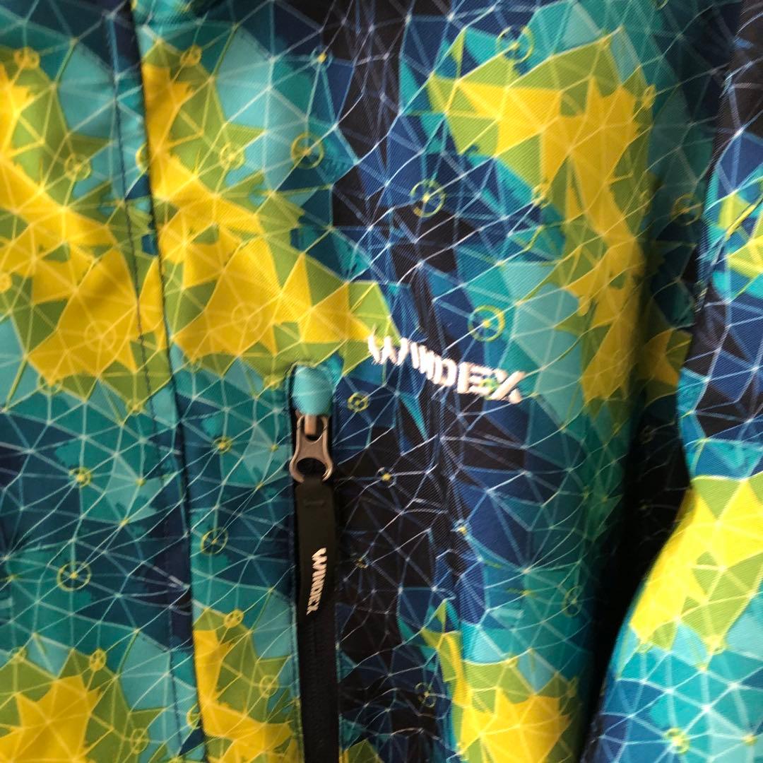 WINDEX スキーウェアセット 青黄カモフラ L