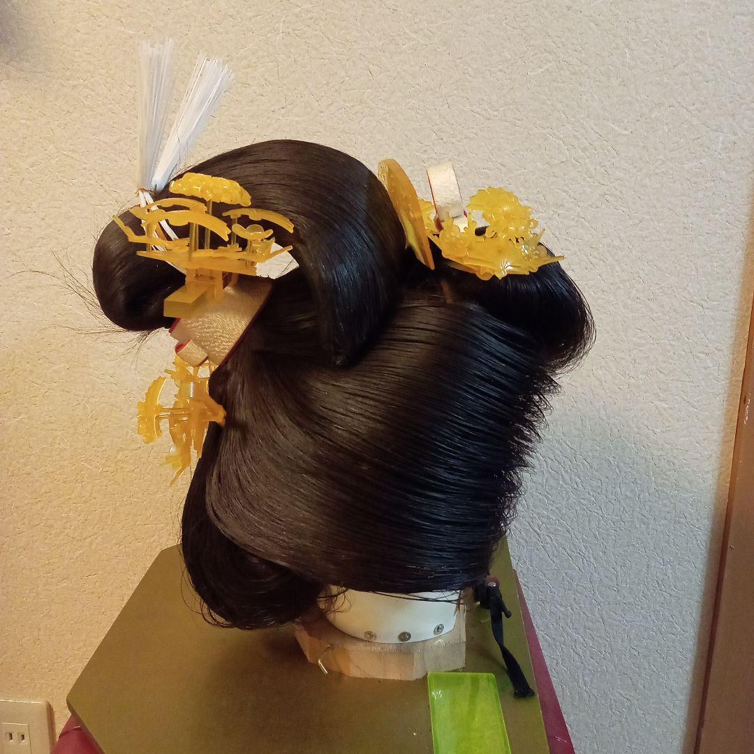 【再値下げ】花嫁用 文金高島田 べっ甲風かんざし付き