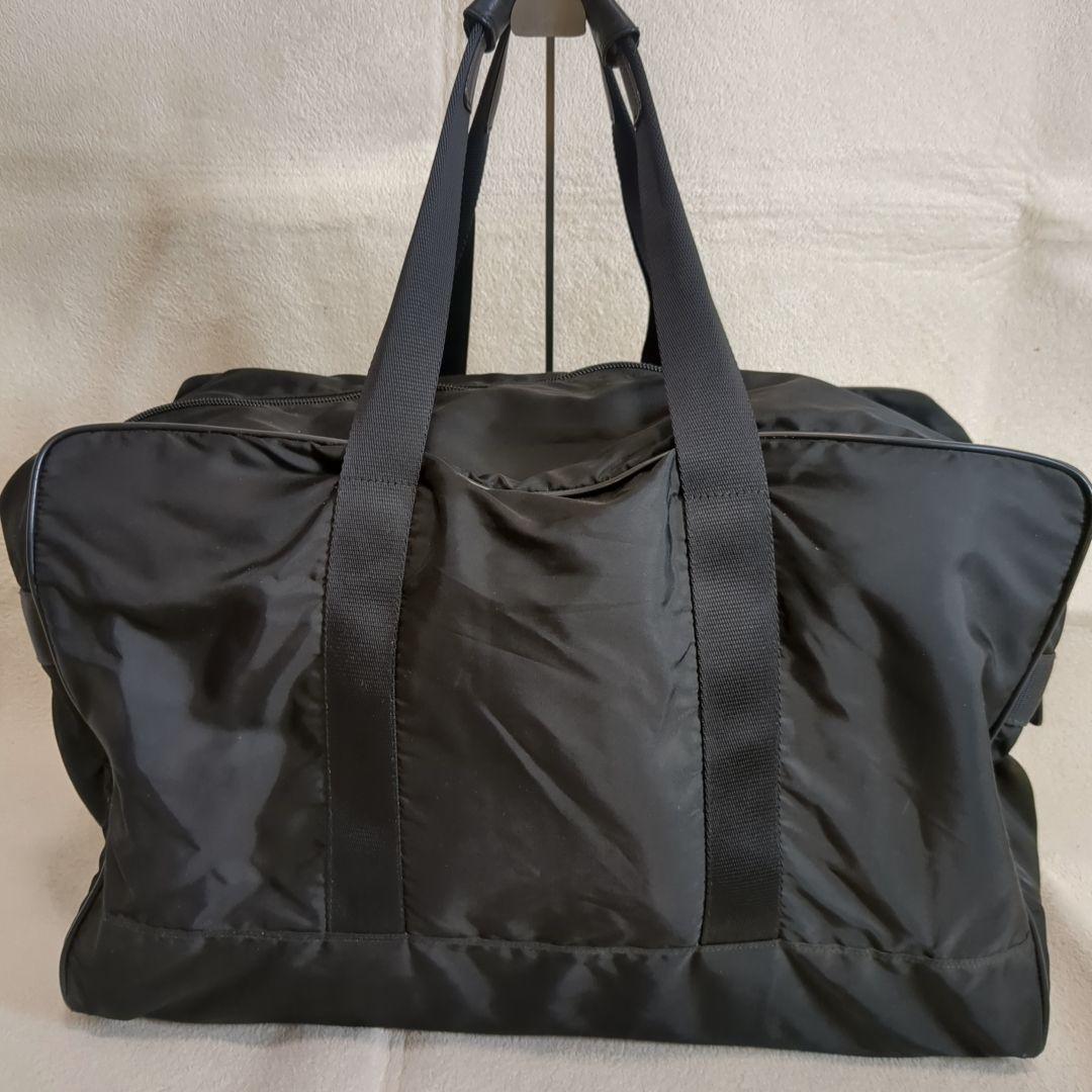 PRADA ボストンバッグ ブラック 三角ロゴ テスートナイロン 旅行バッグ