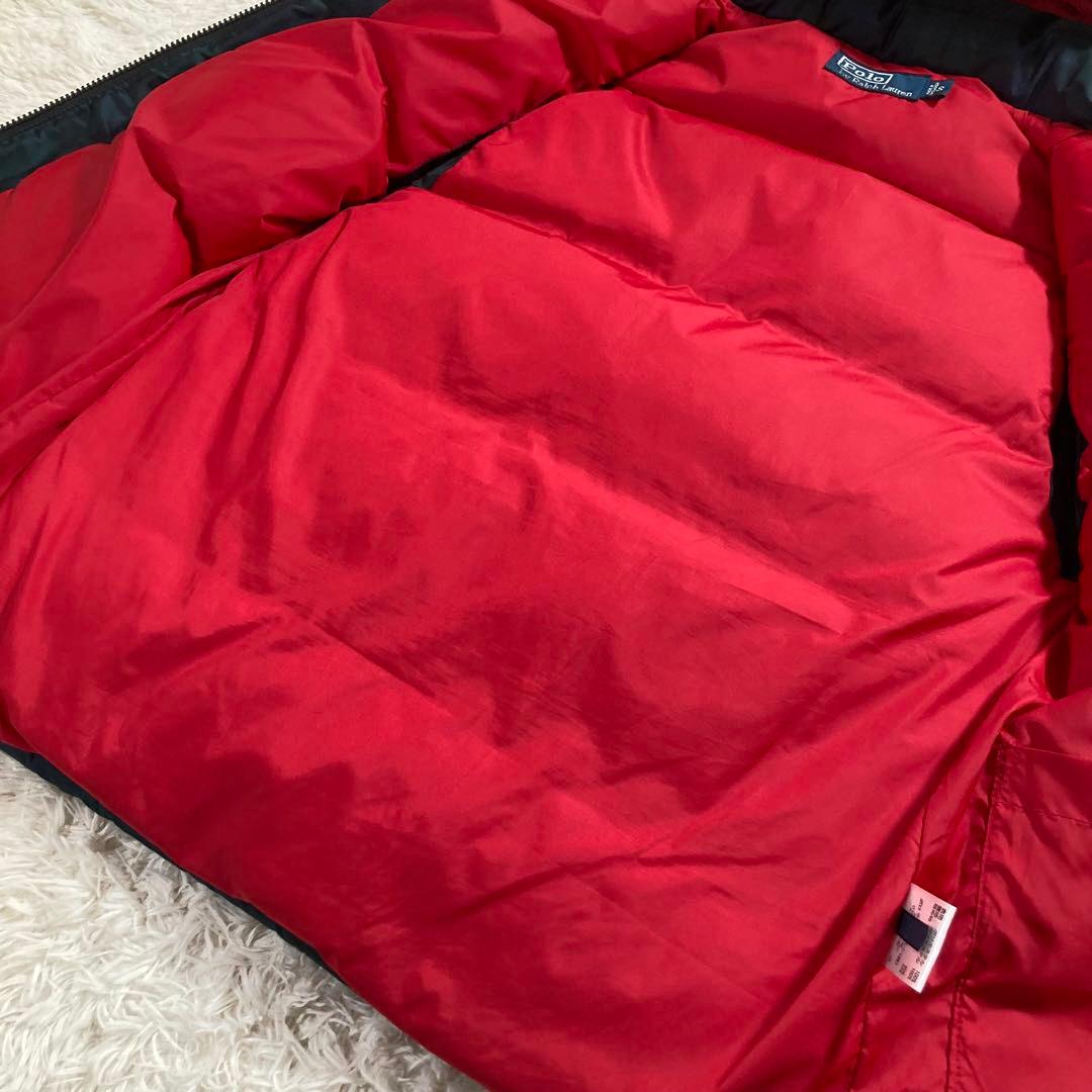 極美品 ポロバイラルフローレン ダウンベスト チェック ブラックウォッチ S