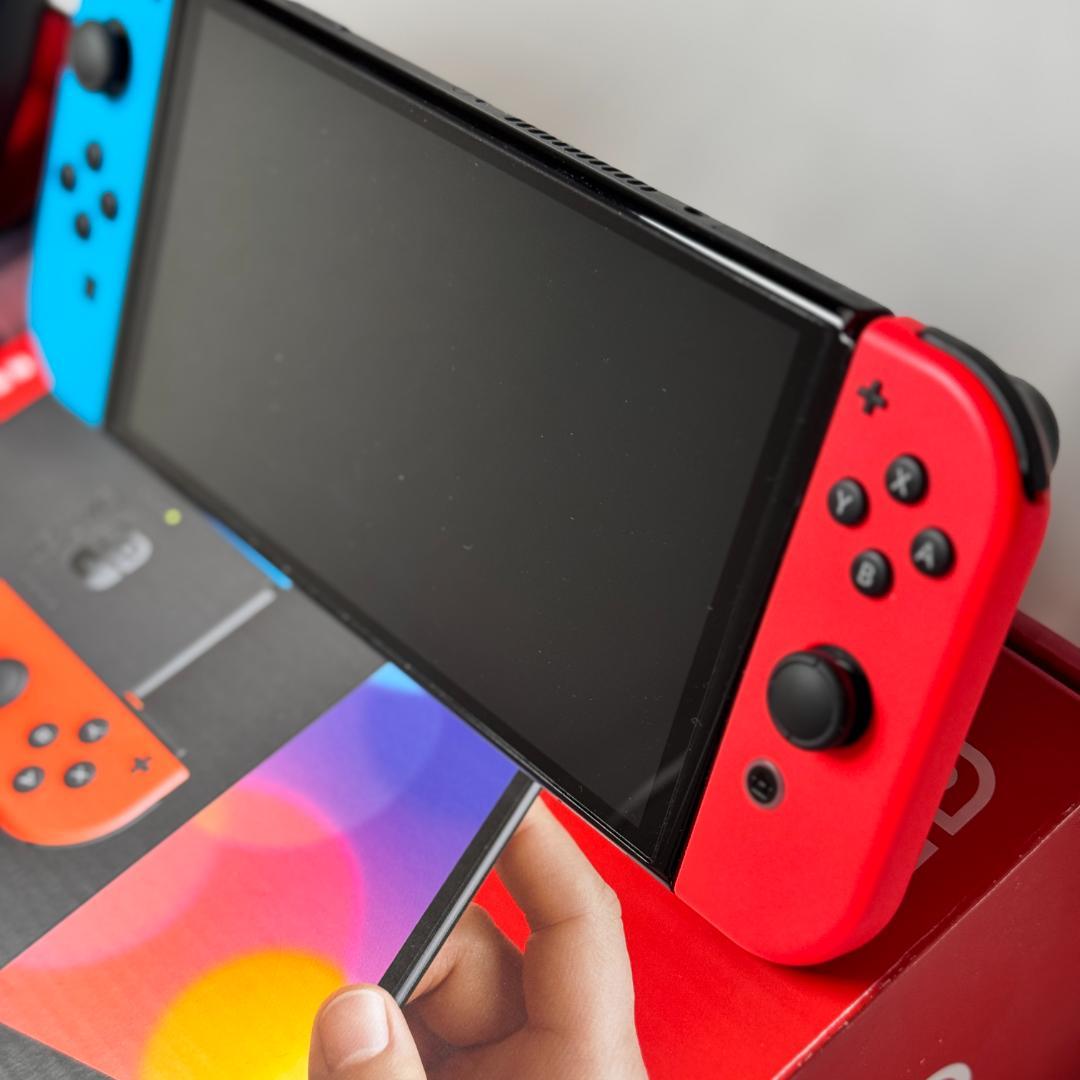Nintendo Switch有機ELモデル赤青 本体セット 付属品多数