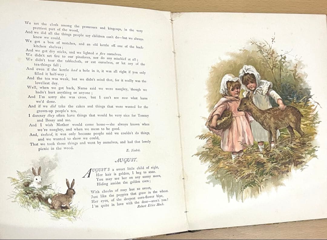 No.365 希少 古書 洋書 絵本 アンティーク ビクトリアン 詩集 児童書