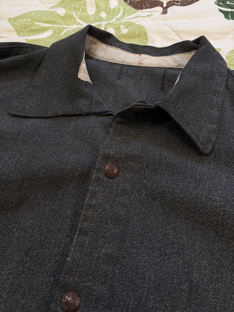 60s ブラックシャンブレー　コーチジャケット