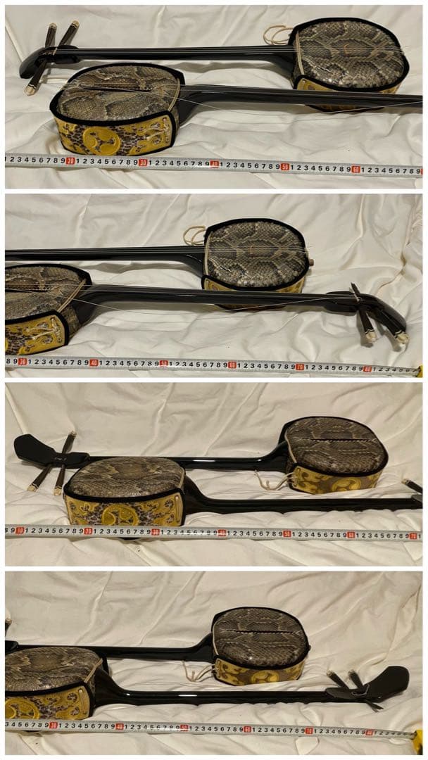 三線 ヘビ皮 2本　ケース付き　難あり