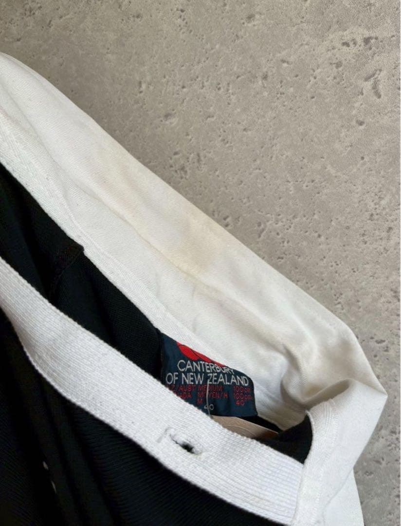 オールド デッドストック カンタベリー オールブラックス 長袖 ラガーシャツ