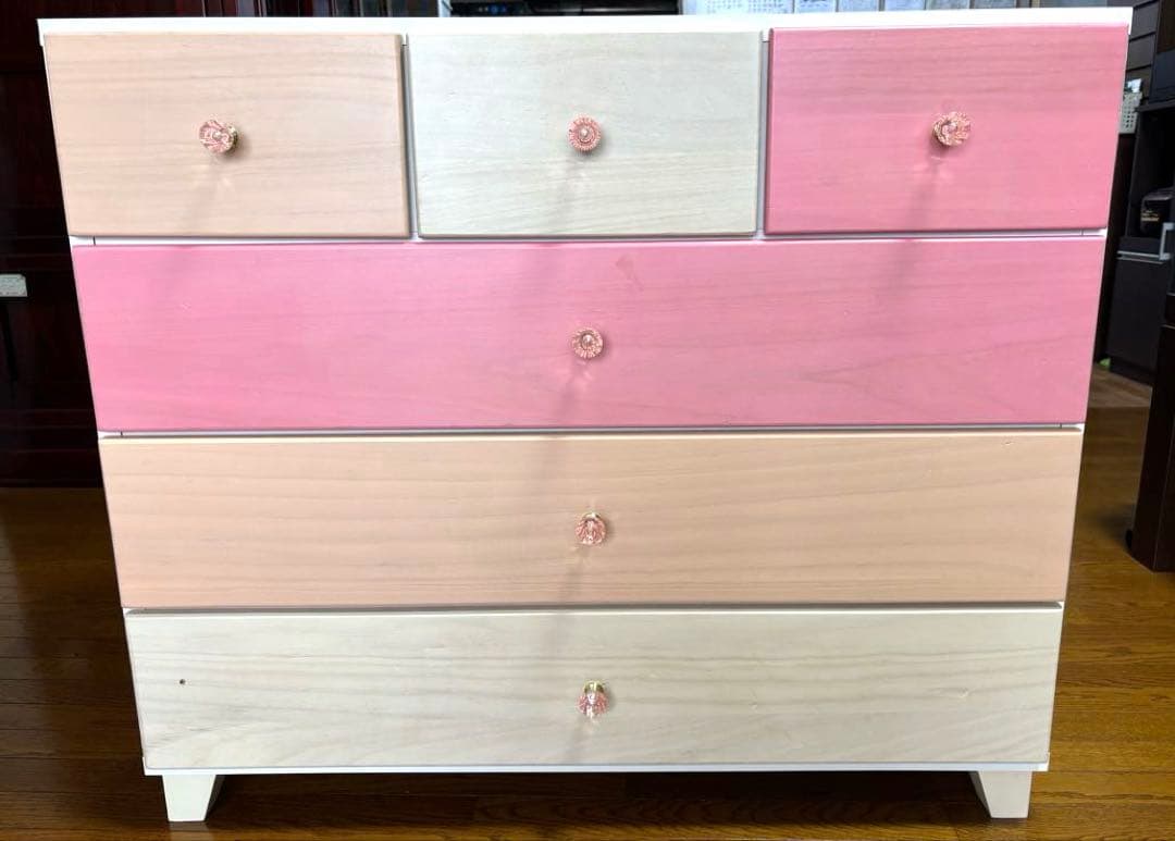 ※引き取り限定※ ニトリ　チェスト　タンス　ローチェスト　ピンク