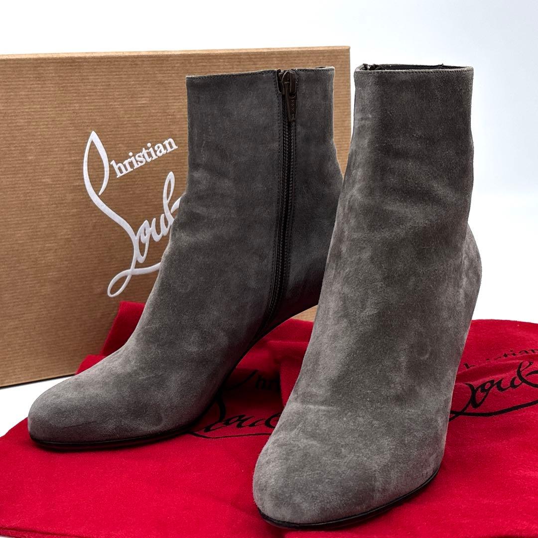 極美品】 Louboutin　クリスチャンルブタン スエード　ショートブーツ