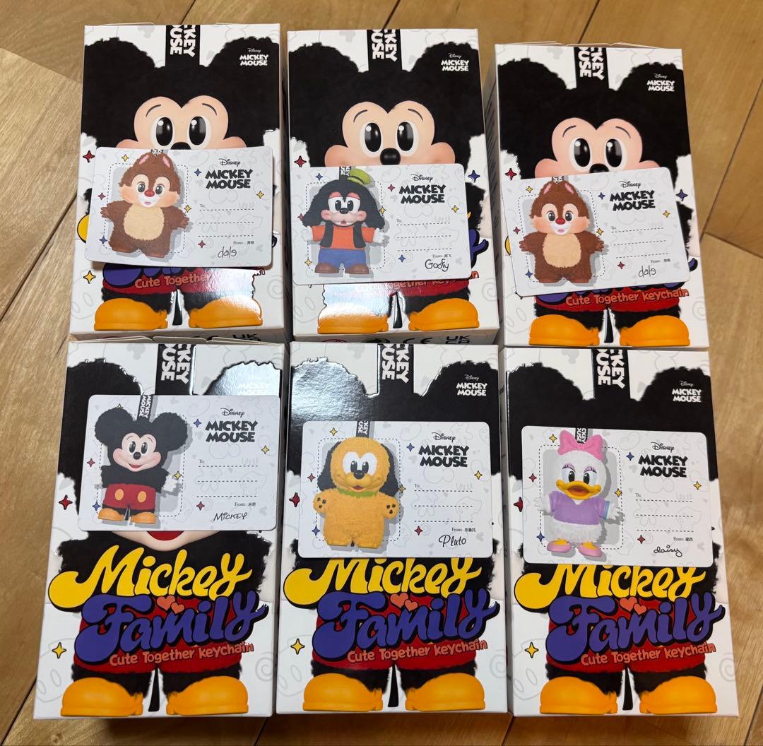 DISNEY 新品 ミッキーファミリー ぬいぐるみ コンプリート 6点セット