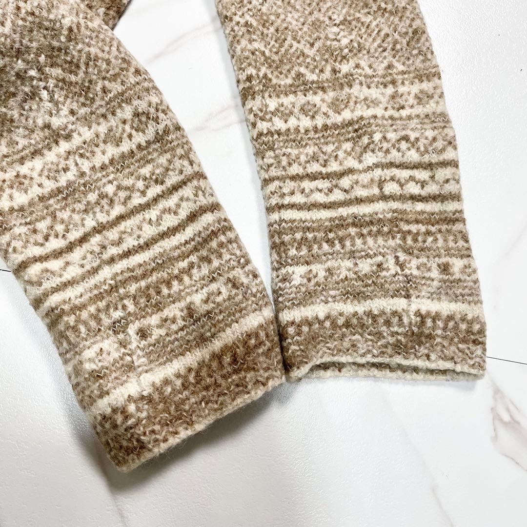 45R 圧縮 ノーカラーニットコート アルパカ hand graded 1