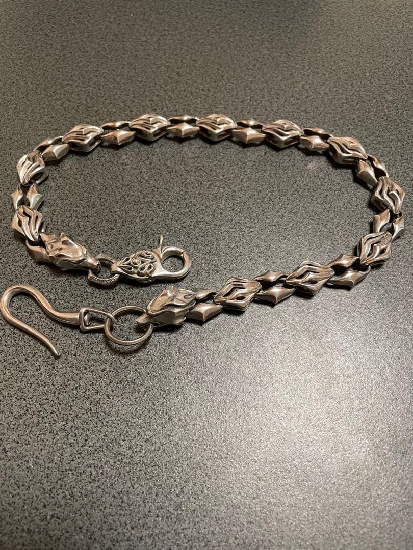 ウルフマンB.R.Sウォーウルフ（流狼毛）ウォレットチェーン 約55cm