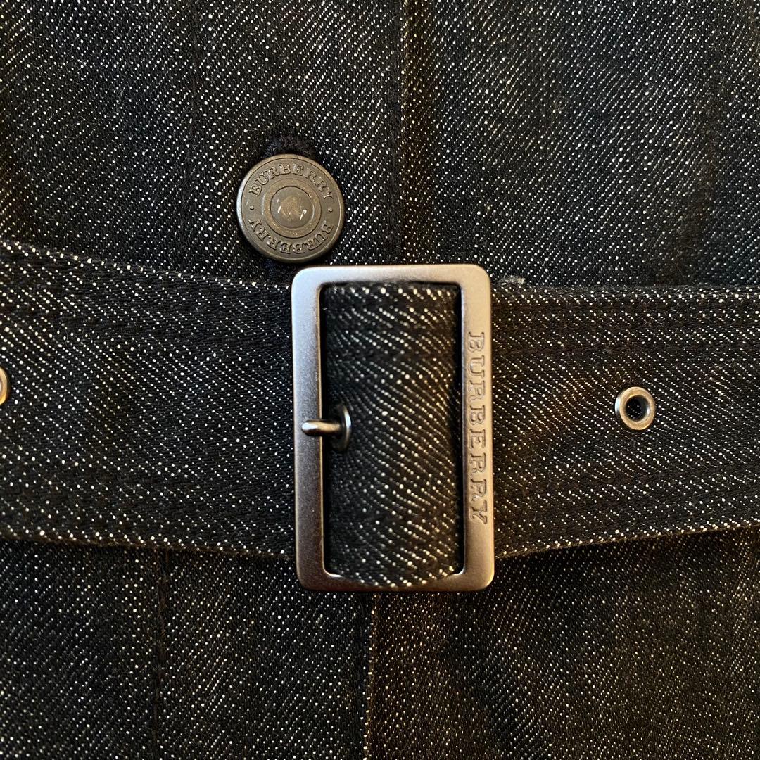 【美品】バーバリーロンドン　ストレッチデニムジャケット　ベルト付き　大きいサイズ