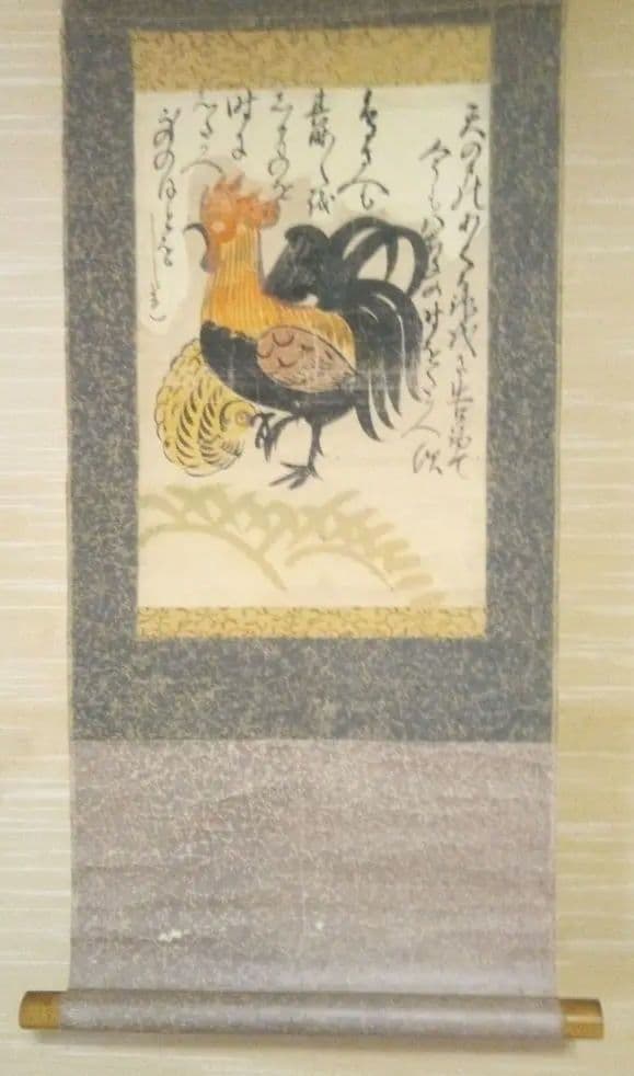 本物大津絵、鶏