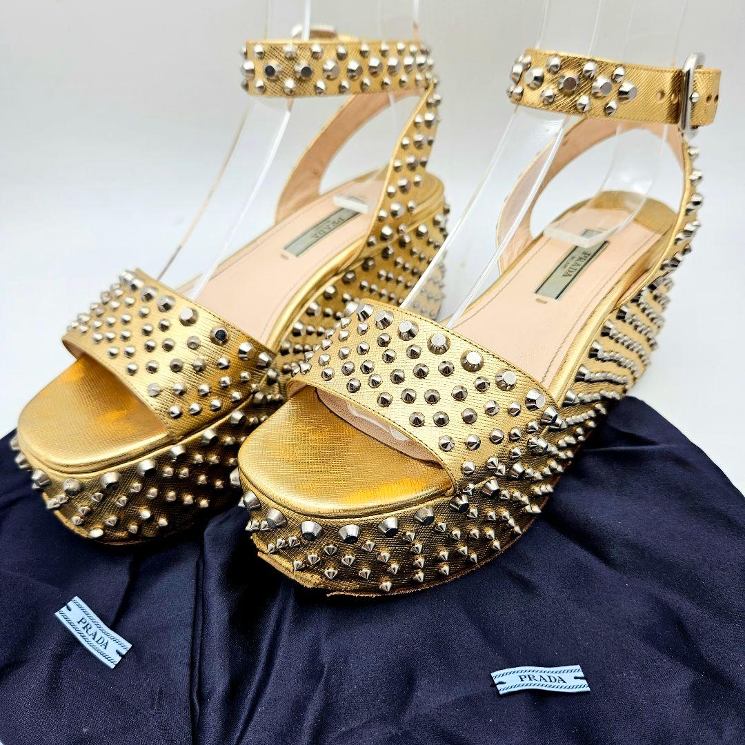 PRADA プラットフォーム サンダル　〈625〉