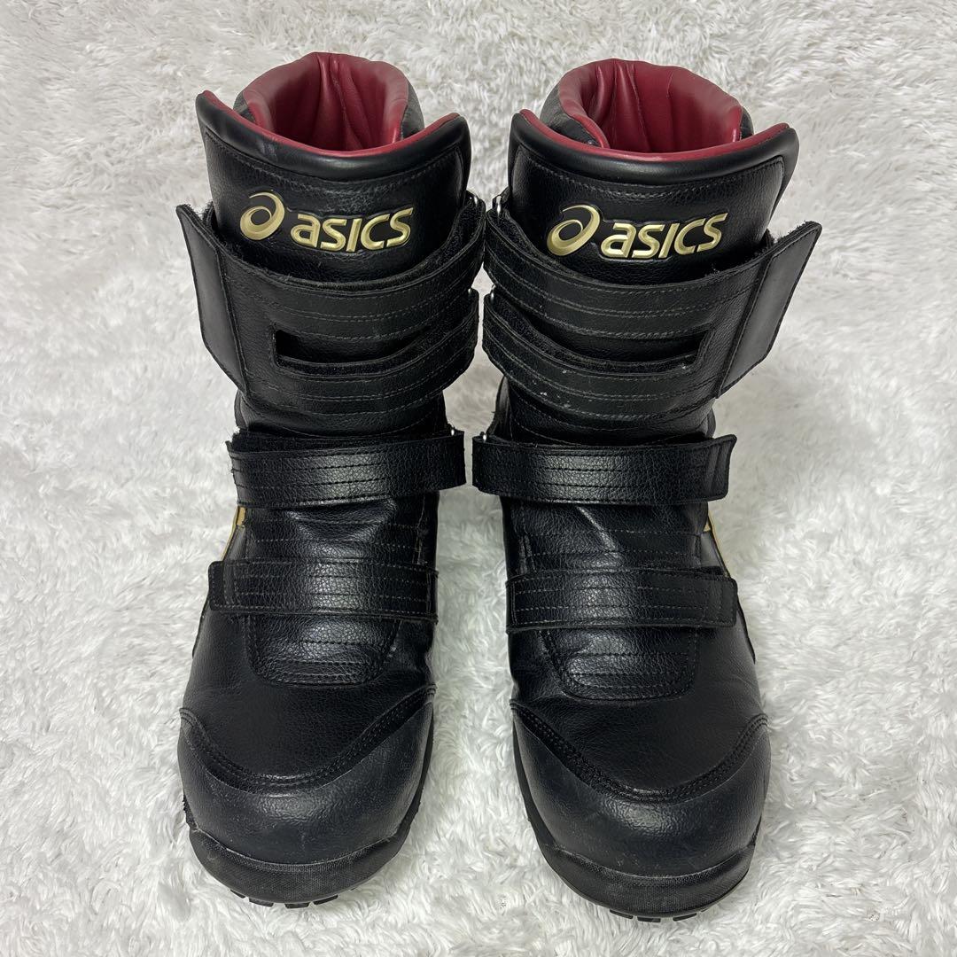 asics アシックス　安全靴 ベルクロ　ブーツ　FCP401 27cm 黒　金