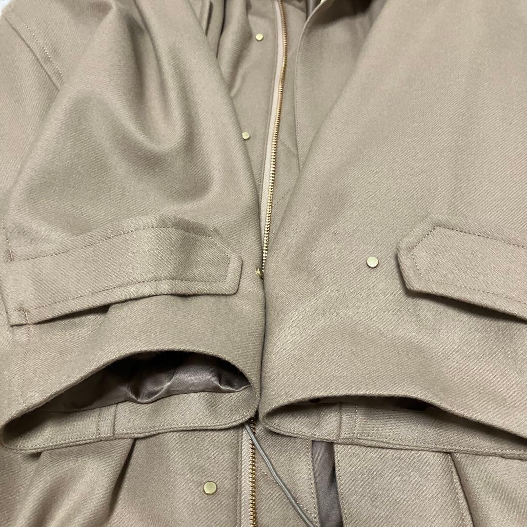 【タグ付新品】IENA24AW定価72,600円ウールモッズコートベージュ38