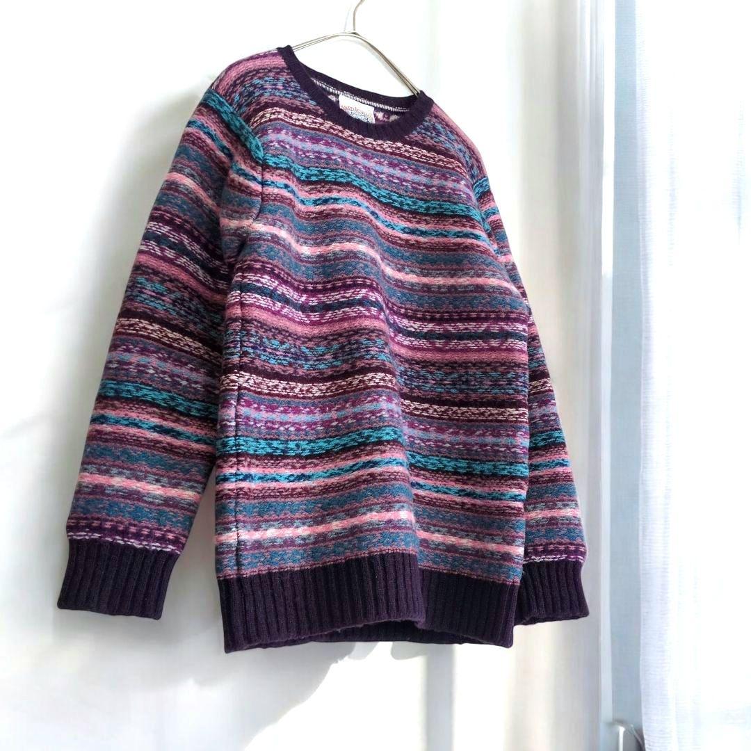 美品 Jamieson's フェアアイル ニットセーター 総柄 L ユニセックス