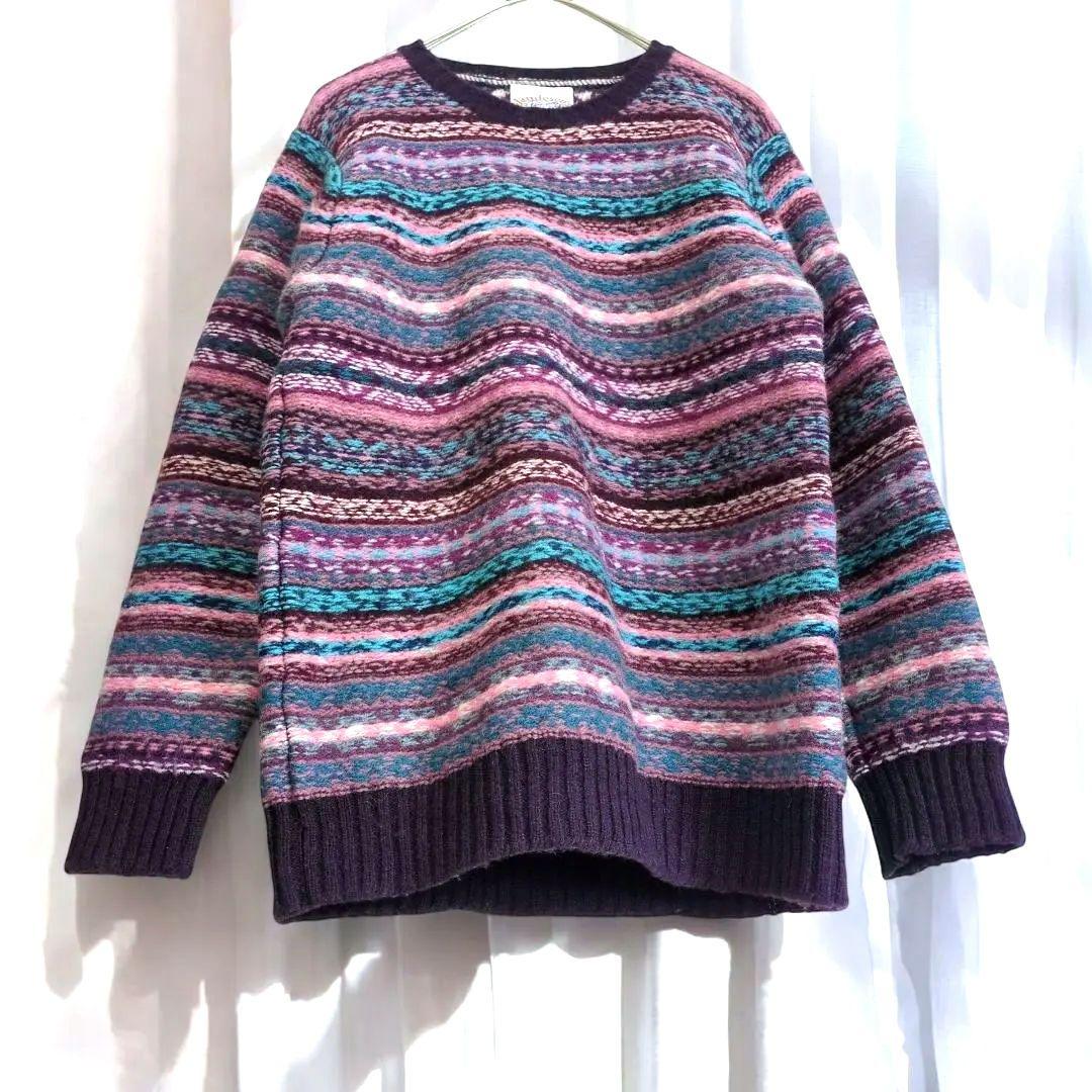 美品 Jamieson's フェアアイル ニットセーター 総柄 L ユニセックス