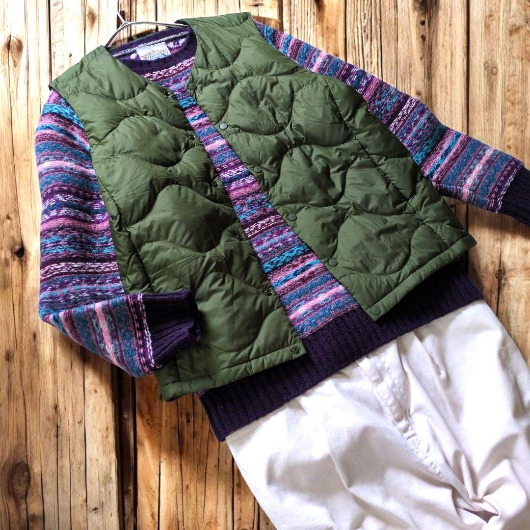 美品 Jamieson's フェアアイル ニットセーター 総柄 L ユニセックス