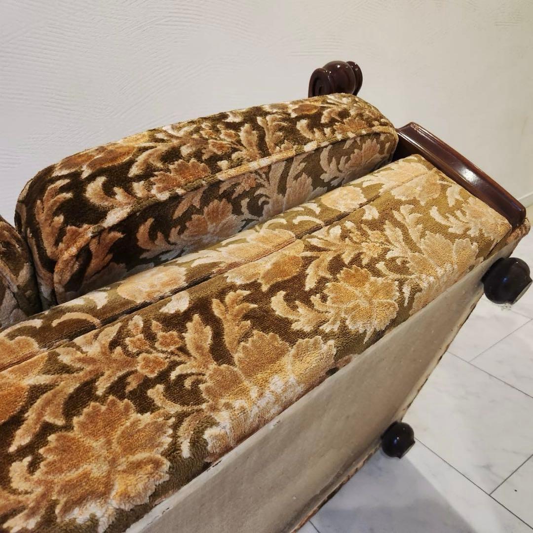 オールドカリモク　old karimoku 金華山　アンティーク3人掛けソファ