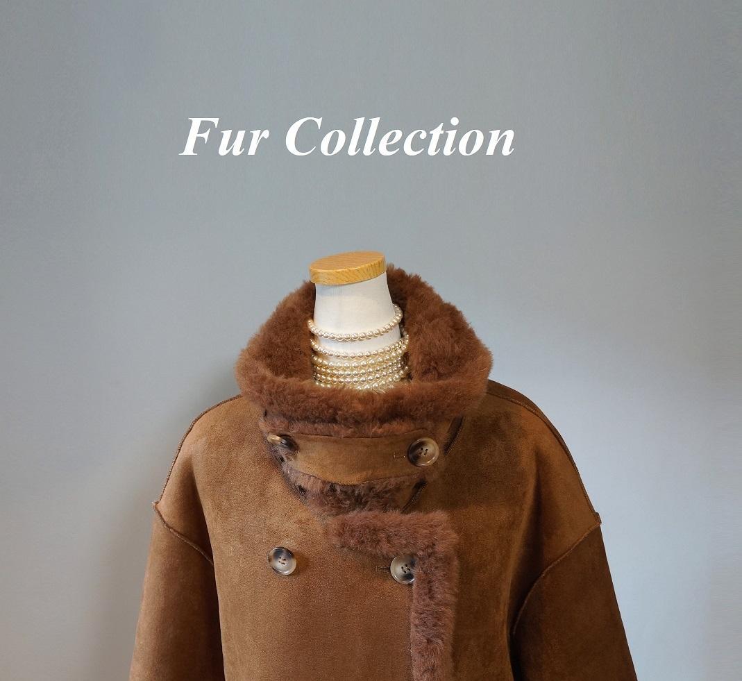 英国調☆ダブルボタン2WAY コートリバーシブル新品　寒さ対策ボアコートブラウン