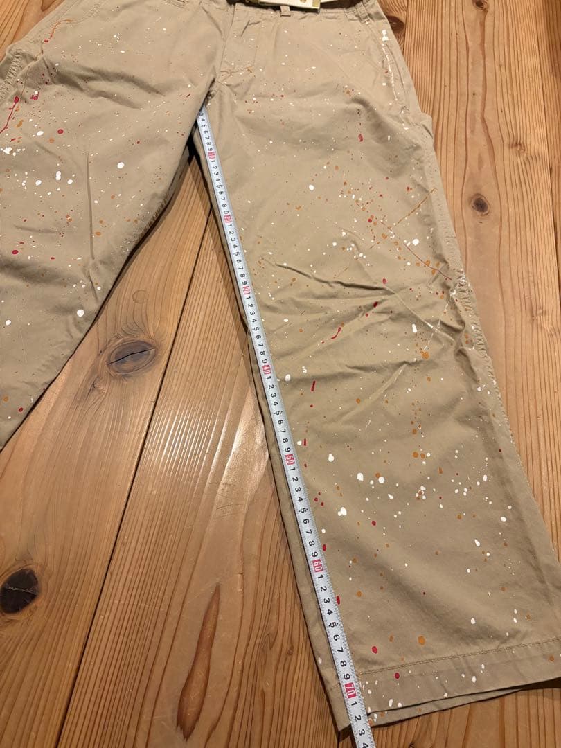 【美品】MASTER&CO. マスターアンドコー チノ ペンキ加工　ベージュ